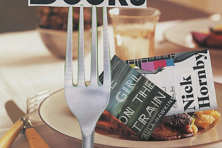An archival promotional image for the Edible Books Festival at Myrin Library.