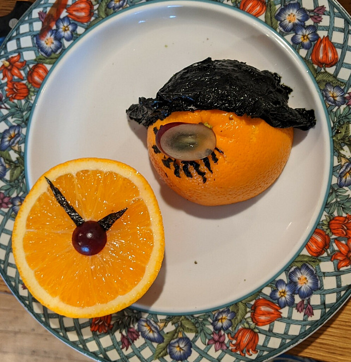 A Clockwork Orange was an entry in Myrin Library's 2022 Edible Books Festival.