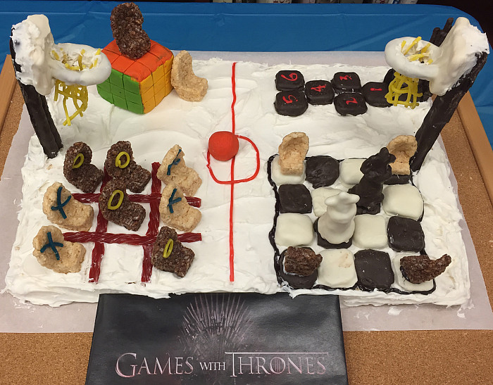 Games With Thrones was an entry in Myrin Library's 15th Annual Edible Books Festival.