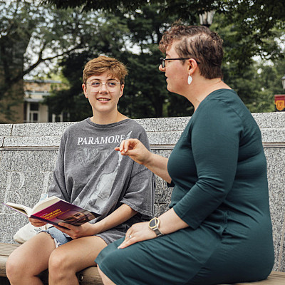 Working one-on-one with Dr. Kara McShane, Amber Leech '25 spent their summer fellows experience researching queer coding in film.
