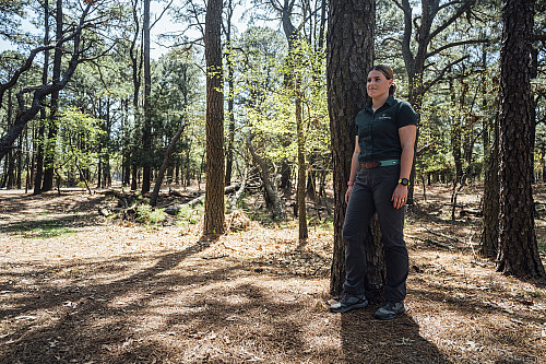Molly Serfass ’14 at Cape Henlopen State Park in Delaware.