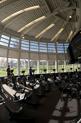 Workout equipment in the the Floy Lewis Bakes Center