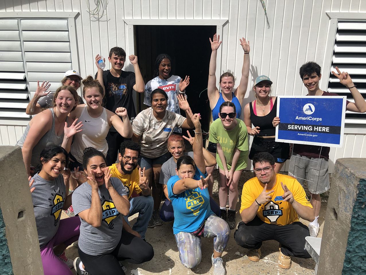 2024 and 2025 Melrose Fellows with AmeriCorps Fellows and SBP Staff in Carolina, Puerto Rico.