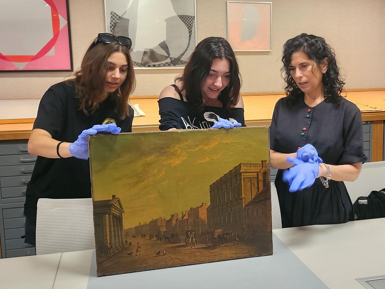 Chemists and Artists join to explore conservation. Students eagerly examined paintings from the Berman's permanent collection as part of ...