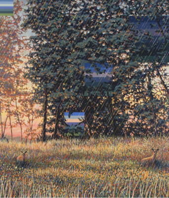 David Aipperspach, 6-9 pm, 2021, oil on canvas, 84 x 72 in (213.4 x 182.9 cm)