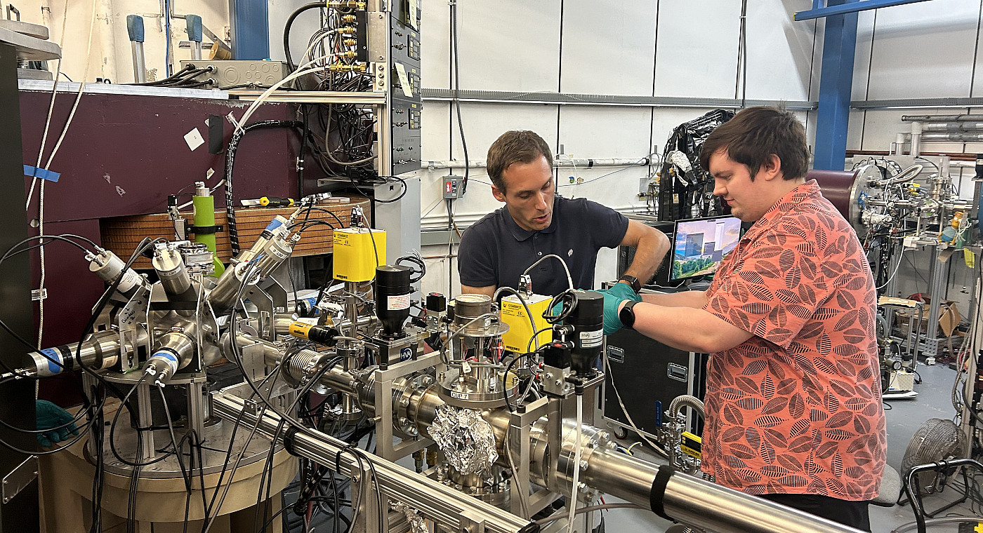 FSU Assistant Professor Mark-Christoph Spieker with Ursinus student Ewan Chattin.
