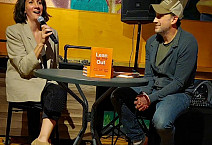 Talia Argondezzi, director of the center for writing and speaking, discusses her book, Lean the F*ck Out, at her book-launch party hosted...