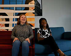 Art for Visibility Co-Creators Brooke Yanaga '22 and Abigail Coachi '22