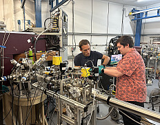 FSU Assistant Professor Mark-Christoph Spieker with Ursinus student Ewan Chattin.
