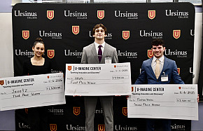 Mia Bompensa '28, Anthony Cerulli '26, and Franco Mazza '25 took home the top three prizes in the 2025 BEAR Innovation Competition