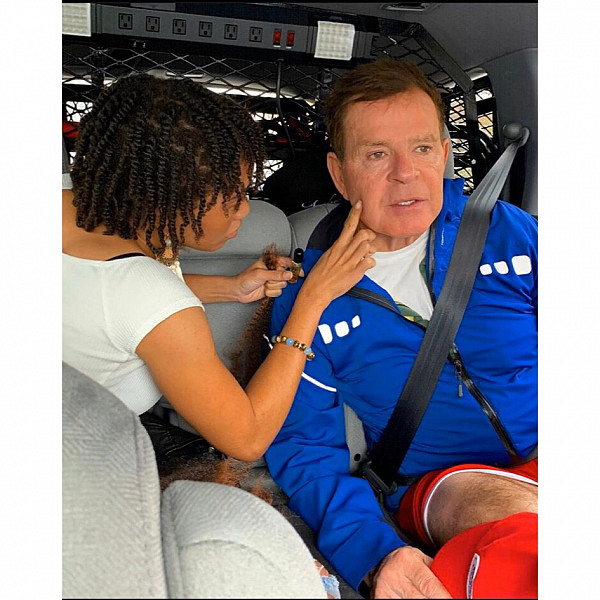 Latonia Brown '04 and FOX 29's Mike Jerrick
