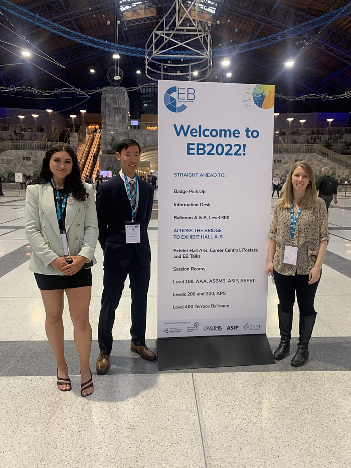 Jesse Wun, Zenya Yanoff & Dr. Samantha Wilner at EB'22