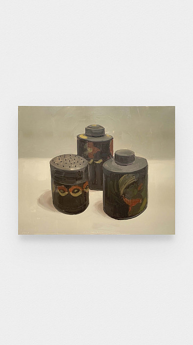 Carrie Mae Smith, Tole Tea Caddies and Sifter, 2021.