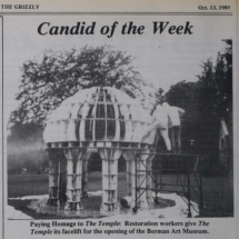 Candid of the Week, 1989 in The Grizzly, Ursinus College Student Newspaper.
