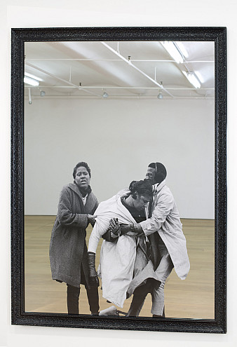 Hank Willis Thomas, Amelia Falling, 2014. Glass mirror and silver, 60 x 48 inches. Courtesy of th...