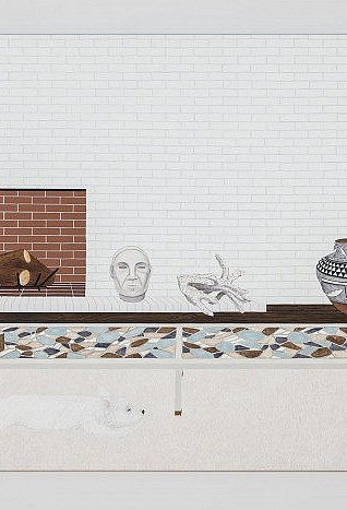 Becky Suss. Living Room (Yogi 2), 2013. Oil on linen. 