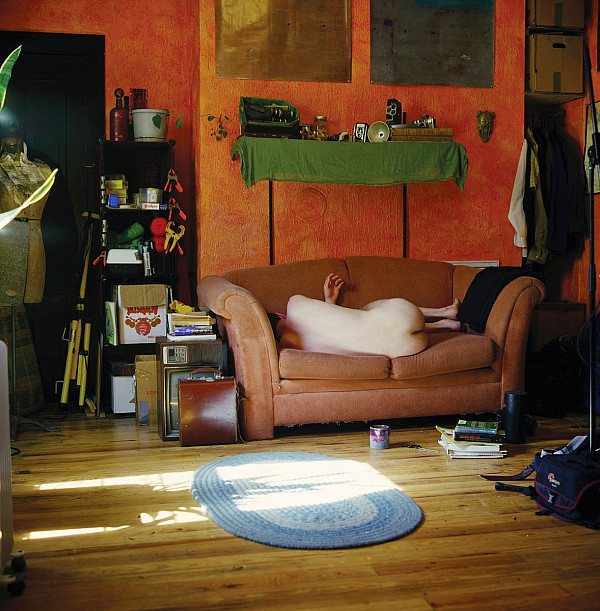 Sarah Kaufman, Moments of Absorption (Orange Sofa), 2008-2014.