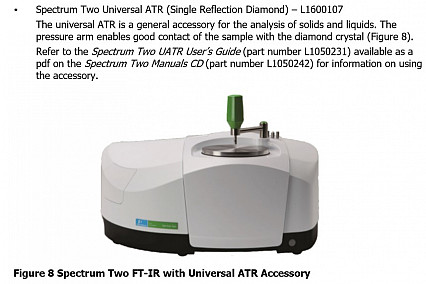 Perkin-Elmer Spectrum Two FT-IR w Universal ATR