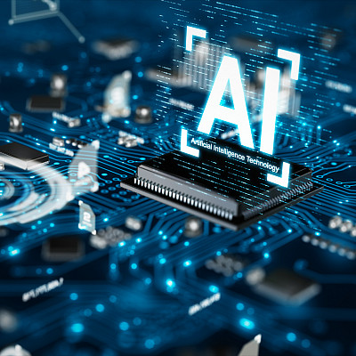 3D render AI artificial intelligence technology CPU central processor