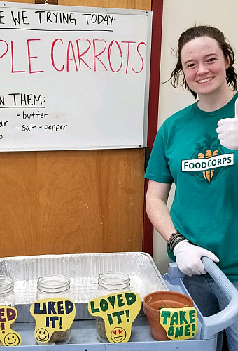 Allie Cook works with the Food Corps in Maine
