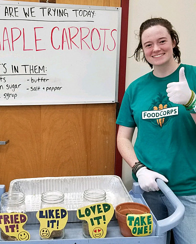 Allie Cook works with the Food Corps in Maine