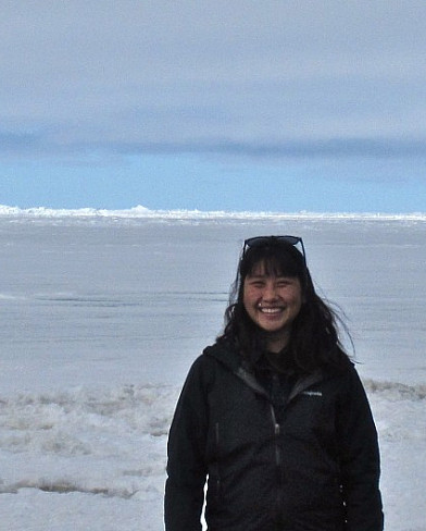 ENV alum Sarah Huang at the Beaufort Sea for ethnographic field work as part of her graduate degree.