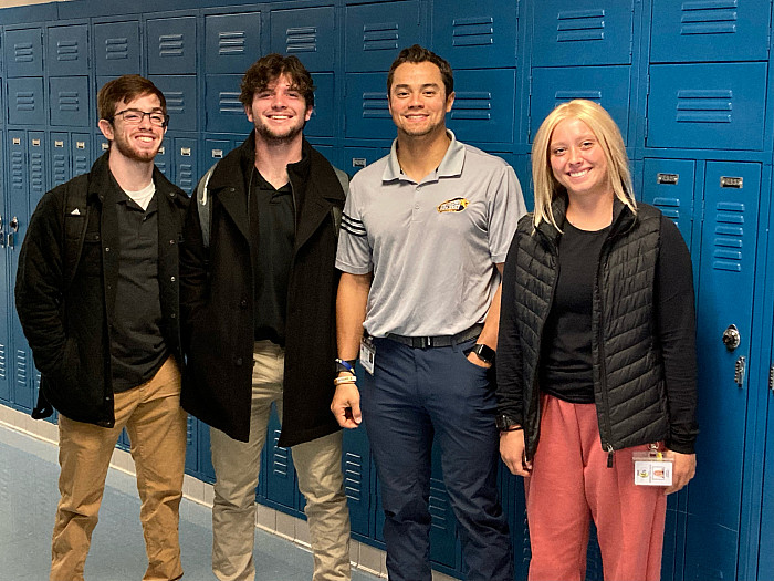 Will Schwartz, Scott Weinkowitz, Vince Terry '17 (Teacher, Spring-Ford Area School District), Addie Plummer (Student Teacher) at the Spri...