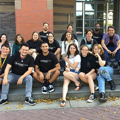 History Majors gather for our annual ice cream social on the steps of Olin Hall, the history headquarters!