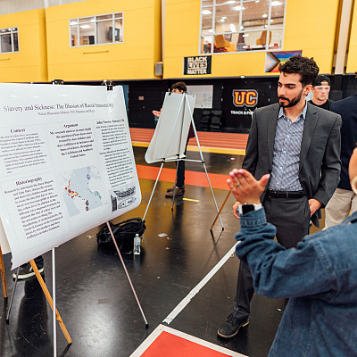 History major Niccolo Buscaino presented his COSA research entitled: Slavery and Sickness: The Illusion of Racial Immortality