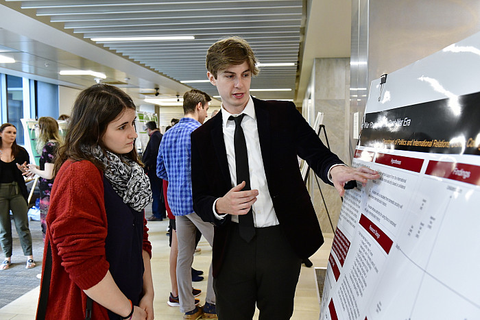 Graham Cepress-McLean '19 presenting his research