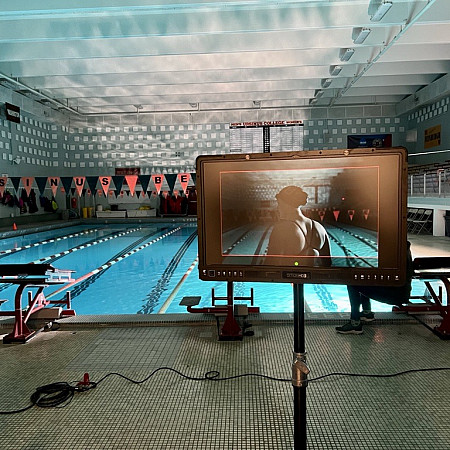 Molly '25, a stand-out swimmer for the Bears got her workout in as our dive deeper talent. An underwater camera helped capture her a...