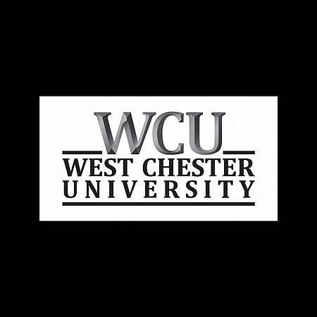 West Chester University black and white logo graphic.