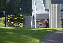 Morning stroll across our park-like campus. Plan your summer visit!
