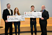 From left: Dr. Kelly Sorensen, Rachell Bonner, Ethan Wright and Dr. Terry Winegar.