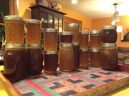 Honey harvested from Ursinus Organic Farm bees