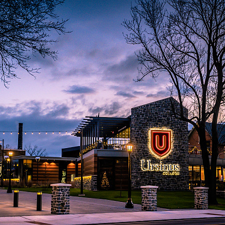 The Commons at night.