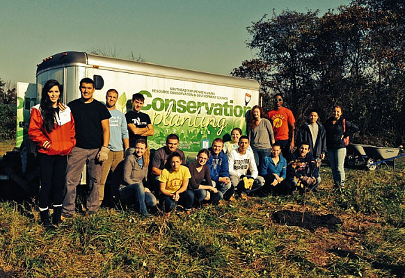 Ursinus students planted 480 trees in Hunsburger Woods