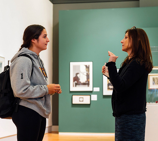 Sue Valerio Sladen and student at mentor program