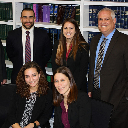 Students on their externship with the Bucks County District Attorney's Office.