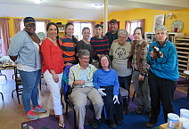 Camphill villagers, coworkers, and volunteers in the Mosaic studio