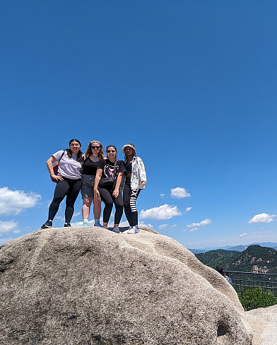 Students studying abroad in South Korea.